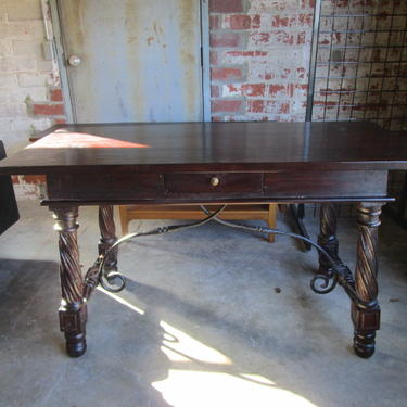 EUROPEAN WOOD AND IRON TABLE /DESK