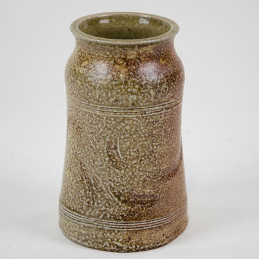 Vintage Ceramic Brown Pottery Vessel 