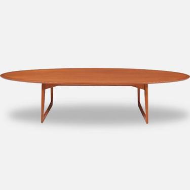 Danish Modern Teak Surfboard Style Coffee Table by Moreddi