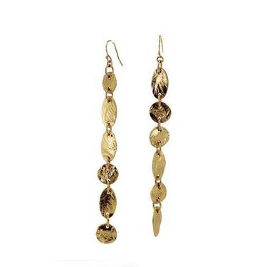 Gold Strokes Mismatched Earrings