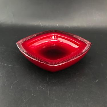 Ruby Red Candy Dish Ashtray Bowl Vintage Early Mid-Century 
