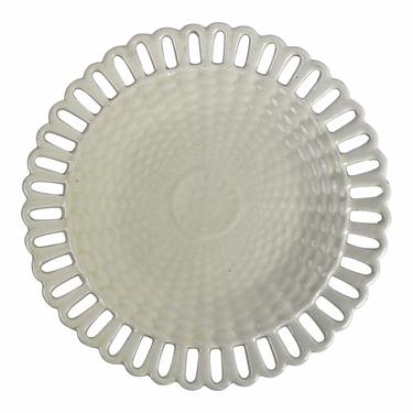 Creamware Basketweave Reticulated Plate