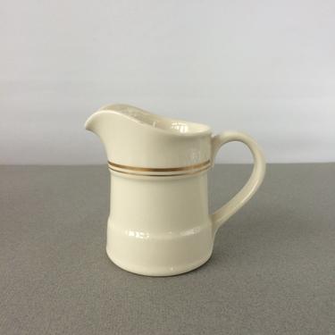 Vintage Steelite Creamer, Royal Doulton Steelite | restaurant ware mini pitcher in ivory and gold 