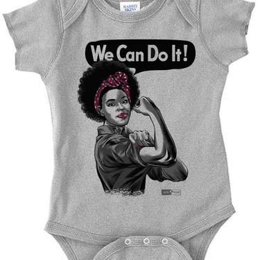 Rosie the Riveter- African American - Baby Onesies