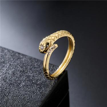 R026 gold Snake ring, Serpent ring, gold open ring, adjustable ring, dainty ring, gold serpent ring, gift for her, stackable ring, statement 