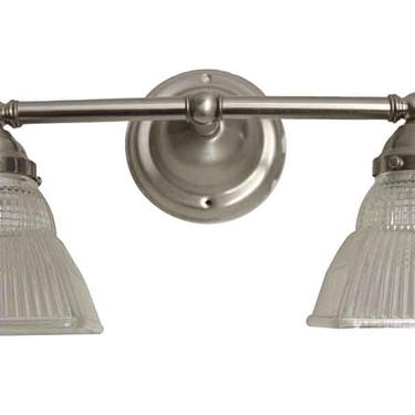 Prism Glass Holophane Brushed Nickel Wall Sconce