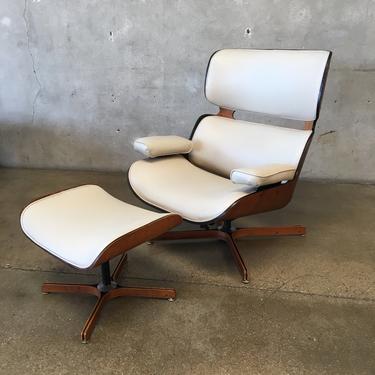 Mid Century Modern Mr. Chair and Ottoman by George Mulhauser for Plycraft