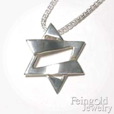 Faith Collection: Jazzy Silver Magen David (with 16 inch sterling silver chain) 