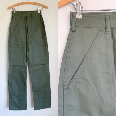 Vintage 1970s Army Pants / 23&amp;quot; waist 