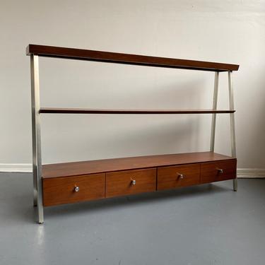 Mid-century modern three shelf unit with drawers by Mengel 