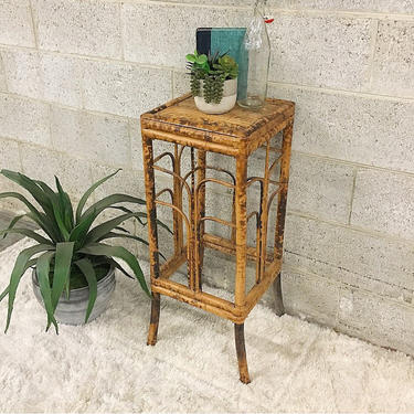 LOCAL PICKUP ONLY ----------- Vintage Rattan Plant Stand 