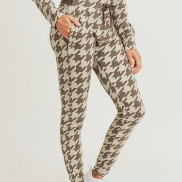 Houndstooth Skinny Cuffed Joggers