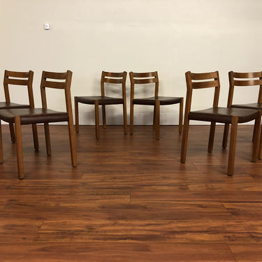 JL Moller Teak Dining Chairs Set of 6 - Made in Denmark 