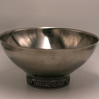 vintage International decorator stainless steel bowl/mid century/serving bowl 