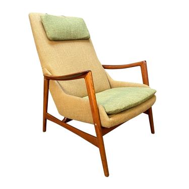 Vintage Danish Mid Century Modern Teak Lounge Chair by Dux 