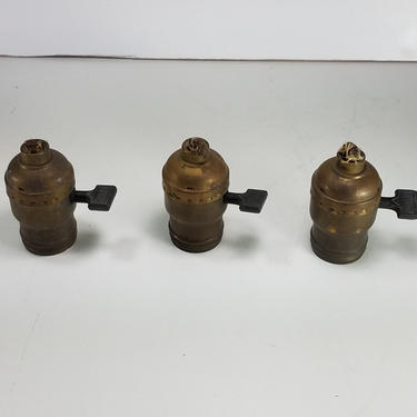 Vintage light sockets fat boys with paddle switches 