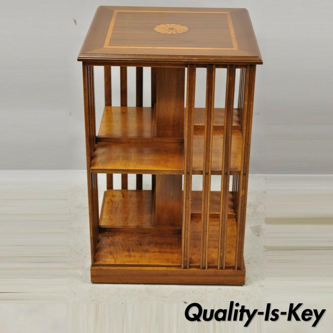 Italian Small Low Revolving Base Danner, Small End Table Bookcase