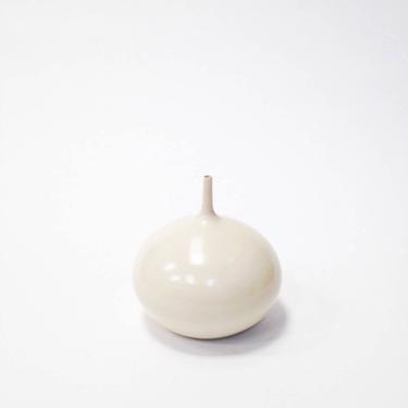 RESERVED FOR MOLLY- one 6&quot; x6&quot; Stoneware Rotund Bottle Vase in Matte White by Sara Paloma 