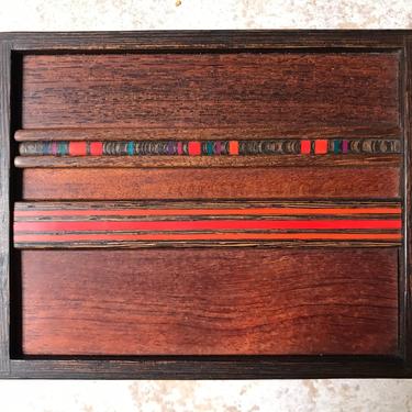 Vintage Robert McKeown Rosewood Lidded Box With Resin Inlay. FREE Continental US shipping 