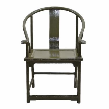 Linen Wrap Horseshoe Back Chair
