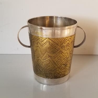 Vintage Silver and Gold Wine Cooler 