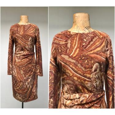 Vintage 1980s Gillian Silk Leopard Print Dress, Size 8 