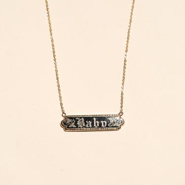 VICTORIAN GOLD FILLED "BABY" BAR NECKLACE