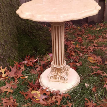 Vintage Small Neoclassical Marble Style Table 