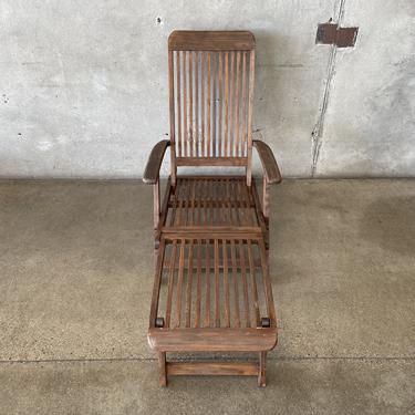 Teak Wood Chaise Lounge Chair by Rausch