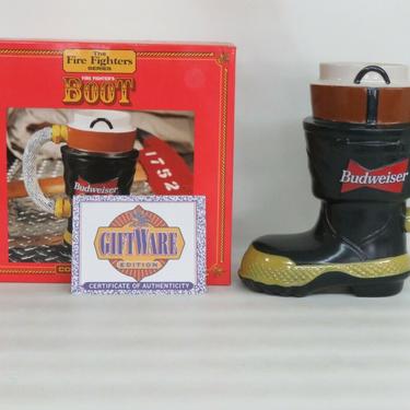 Budweiser The Fire Fighters Series Boot Stein in Box 2462B
