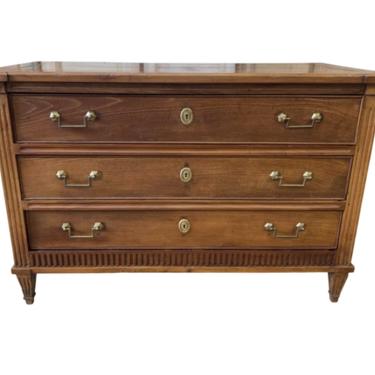 French Louis XVI Style Walnut Commode - 19th C