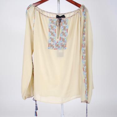 Diandra Embroidered Blouse - Khaki