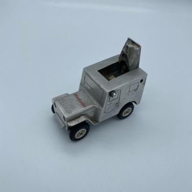 Rare Hand Machined Willys Jeep Ges-Gesch Table Lighter, West Germany by by Baier 