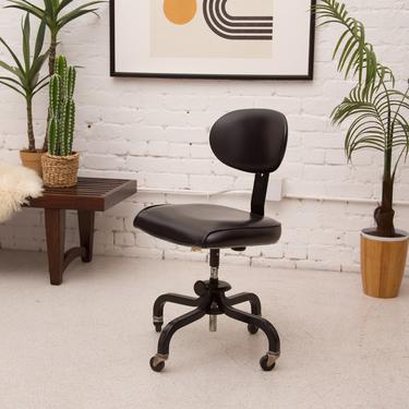 1950's Black Office Rolling Chair