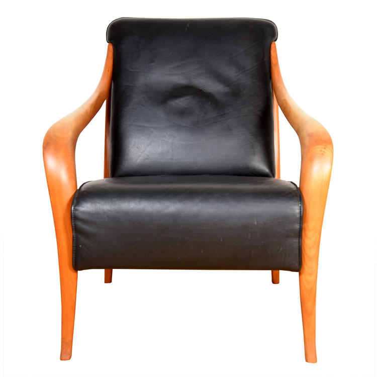 Italian Modernist Leather Lounge Chair &#8212; In It&#8217;s Sweet Spot!