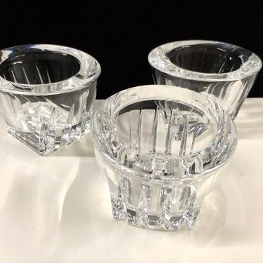 3 Nachtmann Crystal Cable Holder Bowls 