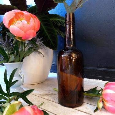 Vintage Amber Bottle Vase