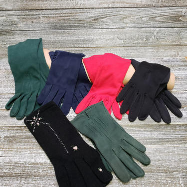 Ladies Vintage Gloves, 1950s Evening Gloves, 6 Pairs Formal Gloves, Vintage Accessory, Pinup Costume Dress Up Gloves, Vintage Clothing 