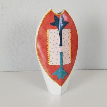1960s Elsa Fisher -Treyden for Rosenthal Studio Line Modernist Sculptural Ceramic Vase. 