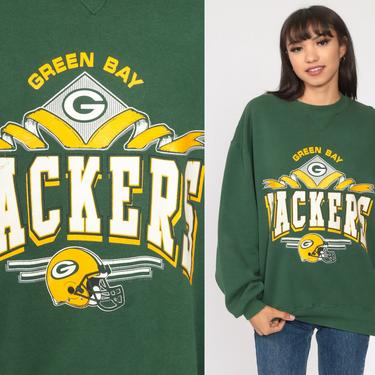 Green Bay Packers Sweatshirt Y2K Wisconsin Football Sweatshirt 