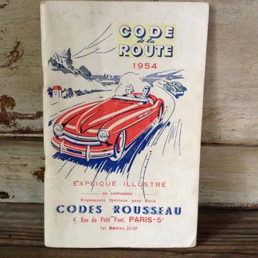 1954 Paris, French Road Code Rules Book Illustrations 