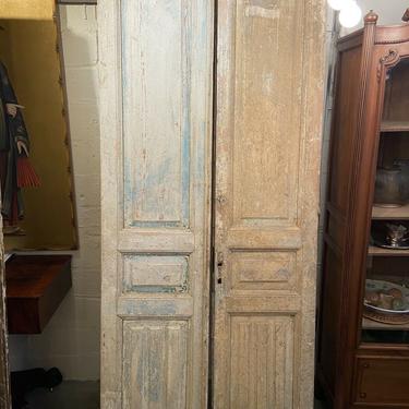 Pair of  Antique Cypress 3-Panel Doors | Architectural Salvage | New Orleans