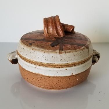 Mid-Century Schuferstz Stoneware Pot With Lid. 