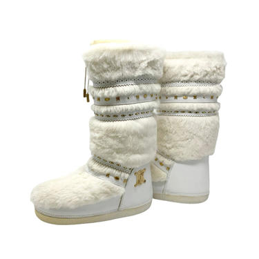 Celine Logo Fur Winter Boots
