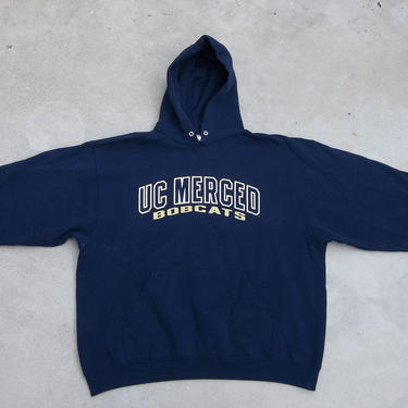 Vintage Sweatshirt University of California Merced 1990s Large Distress Preppy Grunge Unisex Casual Athletic Street Pullover 