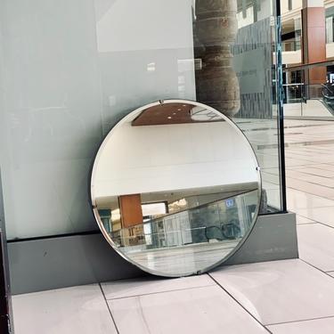 Round Mirror | Mid Century Frameless Mirror | Minimalist Mirror | Vanity Mirror | MCM Mirror | Entryway Mirror | Bathroom Mirror | 1950s 