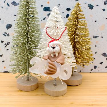 Vintage 2000s Y2K Walrus Christmas Ornament - Cool Decade Hallmark Holiday Ornament 