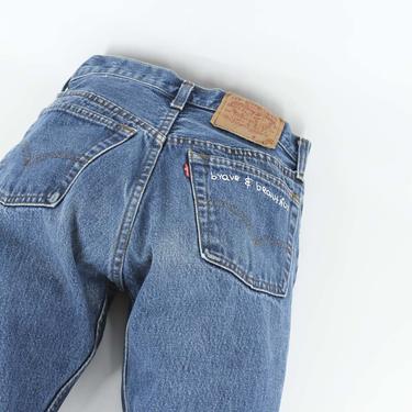 Hand embroidered vintage Levi's by CURA and RAI