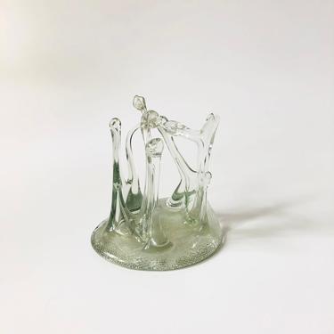 Vintage Abstract Art Glass Sculpture 