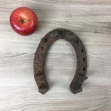 Good luck horseshoe - vintage crusty and rusty authentic iron horseshoe 